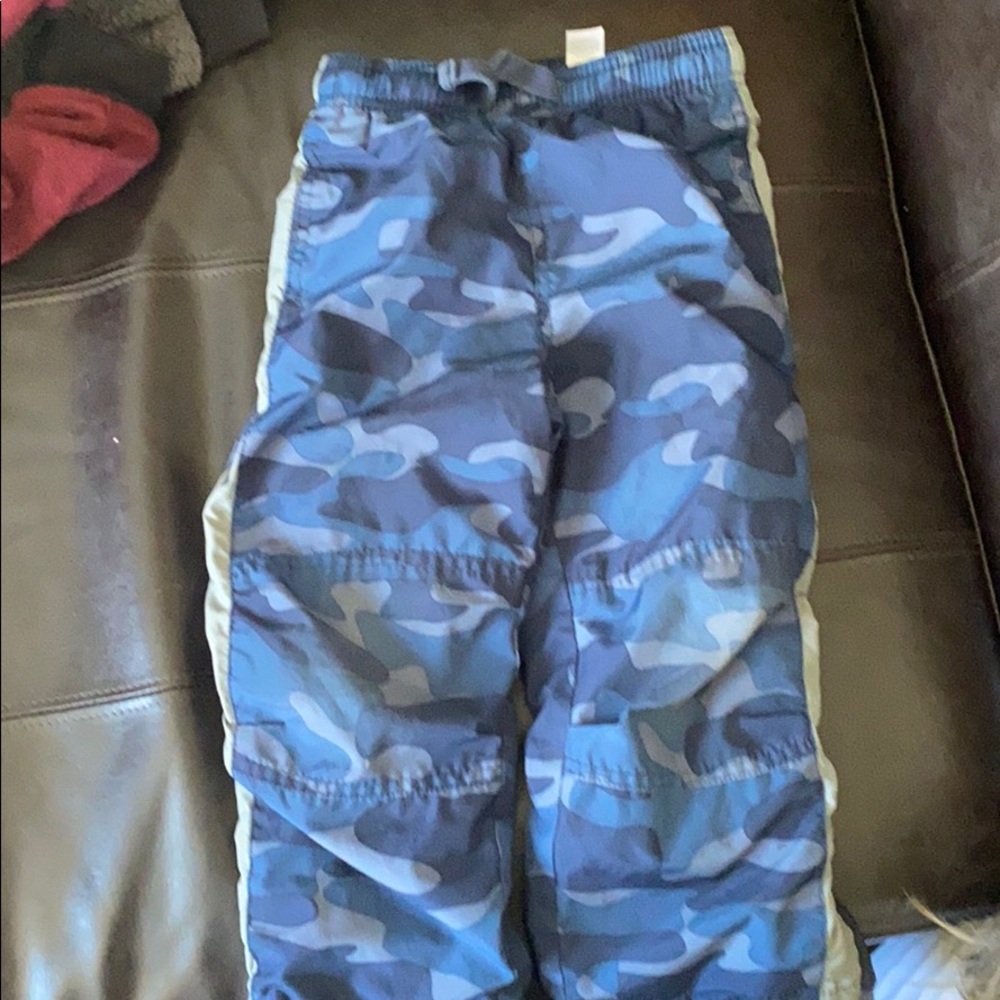 Boys blue camo wind breaker pants